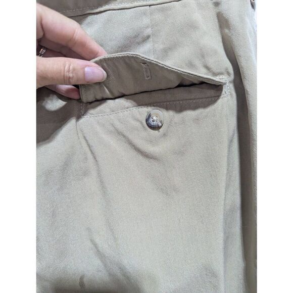 Orvis Men's Tan Solid Nylon High-Rise Straight-Leg Outdoorsmen Pants Size 38 - Picture 5 of 7